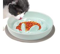 Cat Food Bowl Slow Feed, Slow Feeder Cat Bowl, Cat Slow Feeding Bowl, Pet Slow Feed Bowl, Slow Feeding Cat Dish, Anti-Gulp Cat Bowl for Cats and Small Dogs