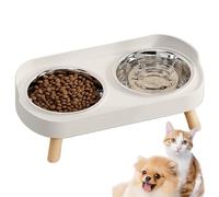 Cat Food Bowl - Stainless Steel Cat Foods Bowl | Kitten Drinking Bowls with Raised Design, Daily Routine Accessory, Pet Parents Indoor Outdoor Apartment Office Home Garden