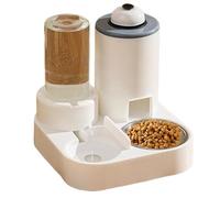 Cat Food Bowl with Water Dispenser, Feeding Cup Set with Bell, 10,24 x 10,24 x 10,63 pulgadas, Eating Plate, Alimentador de mascotas y Waterer Set for Small Animal Pets