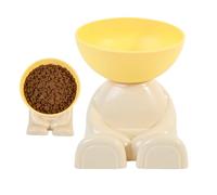 Cat Food Dish - PP, Pet Raised Food Bowl, Shock-Resistant Stability | Daily Portion Retention Non-Slip Pet Feeder,for Kitchen Vacation Apartment Indoor Outdoor Home Travel Balcony