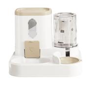Cat Food Feeder and Waterer Set, Auto Dispenser Combo, Automatic Foods & Water Dispenser, Pet Feeding Station, Ideal for Cats, Dogs, Home, Daily Use, 9.84x8.66x7.87 Inches