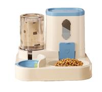 Cat Food Feeder and Waterer Set, Auto Dispenser Combo, Automatic Foods & Water Dispenser, Pet Feeding Station, Ideal for Cats, Dogs, Home, Daily Use, 9.84x8.66x7.87 Inches