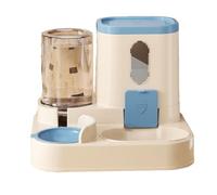 Cat Food Feeder, Pet Water Dispenser, Automatic Force Bowl with Large Containers, Spill-Resistant Feeding Station for Cats Dogs Small Pets Kitchen Travel Daily Use, 9.84x8.66x7.87 Inches