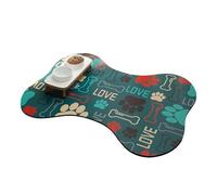 Cat Food Feeding Mat, Dog Feeding Mat, Pet Feeding Mat for Floors, Kitchen Pet Feeding Mat, Soft Pet Feeding Mat, Pet Feeding Mat for Messy Eaters, Easy to Clean Pet Feeding Mat, Pet Bowl Mat