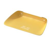 Cat Food Mat, Feeding Placemat, Elevated Semi-Enclosed Design, PU Leather, Multi-Use for Kitchen and Dining Room, For Cats and Dogs, 17.72 x 11.81 Inches, Apricot Yellow, 1 Piece