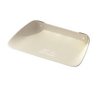 Cat Food Mat, Feeding Placemat, Elevated Semi-Enclosed Design, PU Leather, Multi-Use for Kitchen and Dining Room, For Cats and Dogs, 17.72 x 11.81 Inches, Apricot Yellow, 1 Piece