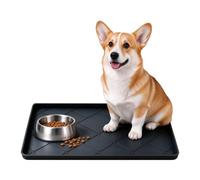 Cat Food Mat Silicone Washable, Waterproof Spill-Proof Pad | | Silicone Cat Food Mat Silicone Washable Waterproof Spill-Proof Pad Home Kitchen Dining Area Pet Feeding Station Floor Decor