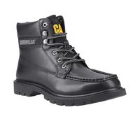 CAT Footwear Botas (Caterpillar) Colorado Moc Toe para hombre, hechas de piel de plena flor, duraderas, con plantilla de espuma acolchada, (negras) (7)