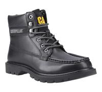CAT Footwear Botas (Caterpillar) Colorado Moc Toe para hombre, hechas de piel de plena flor, duraderas, con plantilla de espuma acolchada, (negras) (9)