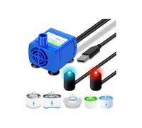 Cat Fountain Pump, DR-DC160 Replacement Pump with LED Light for Cat Water Fountain (No Adapter)