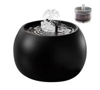 Cat Fountains, Pet Water Fountain, Ceramic Dispenser Electric, Smart Sensor Drinking Station with Multi-Layer Filters, Home Hydration Solution for Kitten Puppy Dog, 1L Black/White