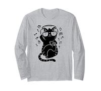 Cat Funny - Gato Escuchando música Manga Larga