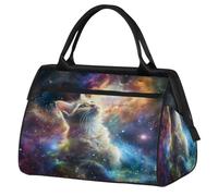 Cat Galaxy Space - Bolsa de viaje para mujeres, hombres, niños y niñas, bolsa de fin de semana, bolsa de viaje de 24 L, bolsa de cabina para deportes, gimnasio, yoga, color, Big, Organizador de bolsas