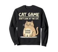 Cat Game Over Funny Cat Owner Hilarious Fat Retro Cat Meme Sudadera