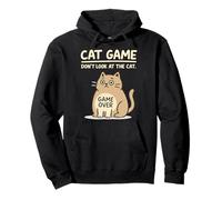 Cat Game Over Funny Cat Owner Hilarious Fat Retro Cat Meme Sudadera con Capucha