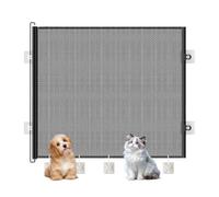 Cat Gate, Retractable Mesh Pet Safety Gate Barrier, No-Drill Childproofing Fence for Small Medium Large Pets, Dogs, Cats, Bunnies, Kittens, Toddler, Babies, Indoor Doorways, Porch Use