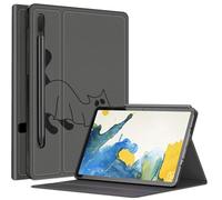 Cat Ghosts - Funda para Samsung Galaxy Tab S8 Plus/Tab S7 FE de 12.4 pulgadas 2021 / Galaxy Tab S7 Plus 2020, funda con múltiples ángulos de visión con soporte para bolígrafo S y apagado y encendido