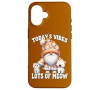 Cat Gnome Graphic And Cute Kitten Funny Saying For Cat Lover Carcasa para iPhone 16