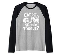 Cat Got Your Lengua Idiom Niños y Maestros Modismos Camiseta Manga Raglan