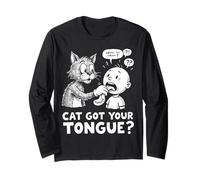 Cat Got Your Lengua Idiom Niños y Maestros Modismos Manga Larga