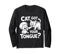 Cat Got Your Lengua Idiom Niños y Maestros Modismos Manga Larga