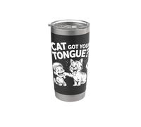 Cat Got Your Lengua Idiom Niños y Maestros Modismos Vaso térmico de acero inoxidable de doble pared