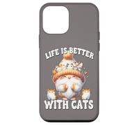 Cat Grandma Life Is Better With Cats For Cat Mom And Dad Carcasa para iPhone 12 mini