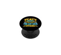 Cat Grandpa'S Home Is Where The Cat Hair Sticks Cat Grandpa PopSockets PopGrip Adhesivo