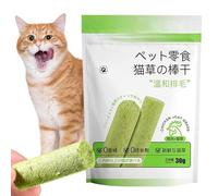 Cat Grass Sticks - Natural Chew Rods | Indoor Kitten Aid, Fresh Breath, Appetite Booster, Hairball Control, Organic Catnip Treats For Feline Care and Digestive Health Support
