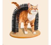 Cat Groom Self Grooming Cat Toy-Pet Cat Arch Auto-peluquero y masajeador - Juguete for el novio Pet Cat Rascador Juguetes Cepillo for el cuidado de la piel - Ayuda a prevenir bolas de pelo y controla