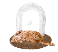 Cat Groomer, Arch Brush, Self Grooming Shedding Tool with Scratching Pad and Hair Remover, No Slip Masaje Toy for Furniture Protection Pet Comfort at Home 13,78 x 9,84 x 12,99 pulgadas