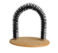 Cat -Groomer Arch Massager, Soft Bristle Pet Brush, Scratch Pad, 36 x 29 x 35 cm Back Scratcher for Kittens, Bedroom or Study Grooming Station Support Your Pet's Sets
