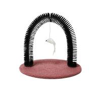 Cat Groomer, Cat Arch Grooming Brush, Scratching Base and Bristle Massager, Shedding and Cleaning Tool for Indoor Cats Kittens and Rabbits to Rub Scratch and Relax, 36 x 29 x 34cm