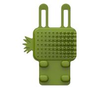 Cat Grooming Brush, silicona para mascotas, removedor de cabello, 6,3 x 4,33 x 0,67 pulgadas, ajustable suave esquina masaje Comb portátil Itch Relief and Debris Removal Tool for Daily Cat Grooming