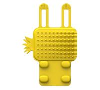 Cat Grooming Brush, Silicone Pet Hair Remover, 6.3x4.33x0.67 Inches Adjustable Soft Corner Massage Comb Portable Itch Relief and Debris Removal Tool for Daily Cat Grooming Comfort