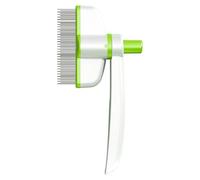 Cat Grooming Comb, Dog Grooming Comb, Pet Hair Detangler, Knot Removal Comb, Pet Comb, Round Teeth Comb, Detangling Pet Comb with Easy Release Button for Cats and Dogs