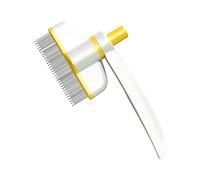 Cat Grooming Comb, Dog Grooming Comb, Pet Hair Detangler, Knot Removal Comb, Pet Comb, Round Teeth Comb, Detangling Pet Comb with Easy Release Button for Cats and Dogs