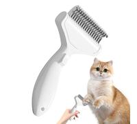Cat Grooming Comb - Massage Grooming Curved, Coat Tool with Knot Removal Design, Pet Hair Feature, Dog & Cat Accessory, Brush Tool for Long Loose Thick Coat Kitten Bathroom Living Room Shelter