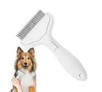 Cat Grooming Comb - Stainless Steel Teeth, Pet Hair Massage Tool | Long Coat Cat Hair Remover Brush With Durable Design Perfect For Puppy Kitten Thick Bathroom Living Room Shelter