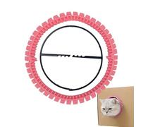 Cat Grooming - Feline Scratching Ring, Burrowing Massage Toy | Indoor Pet Furniture Self Groomingg Device, Soft Tooth Hair Removal Skin Stimulator For Wooden Cabinet Bedside Placement