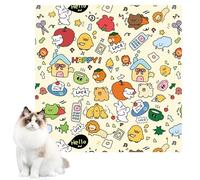 Cat Grooming Wrap, Adherent Pet Cat Swaddle, Anti-Bite Cat Control Mat, Comfortable Nail Cutting, Medicine Feeding, Perfect for Grooming and Veterinary Care, 70x70 cm