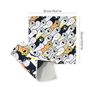 Cat Grooming Wrap, Adjustable Self-Adherent Blanket with Anti-Scratch Design, Polyester, Pet Control Mat for Nail Clipping Bathing Vet Visits Travel Restraint and Hair Trimming, 50x50x0.5cm
