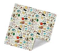 Cat Grooming Wrap, Self Adhesive Cat Restraint Wrap, Calming Bag for Small Medium Large Breeds Cute Holder for Ear Cleaning Coat Care Feeding Nail Trimming, 31.5x31.5 Inches