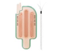 Cat Hair Brush Catnip, Wall Corner Grooming Comb, 6,46 x 3,31 pulgadas, interior para mascotas Tool, Soft Face Massager, Grooming Scratcher, Easy Installation for Indoor Cats (Multi)