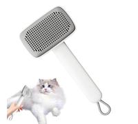 Cat Hair Brush, Lanyard Design Grooming Tool, Adjustable Massaging Pet Brush, Soft Bristle Comb Bunny, Puppy, Kitten for Home, Pets Care, 24.9x11 cm, Black White and Green
