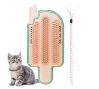 Cat Hair Brush with Catnip, Kitten Scratcher Groomer, Corner Massage Comb, Soft & Effective Tool, Compact and Ergonomic for Kittens, Puppies, Pet Grooming & Relaxation, 16.4x8.4 cm