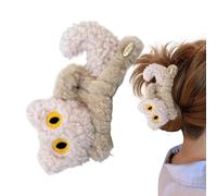 Cat Hair Clip, Cute Cat furClaw Clips, Non-Slip Plush Claw Clasp for Thick and Thin wool, Soft Cartoon Plush Hairpin, Sturdy and Acrylic Material 11cm, Perfect for Women and Girls