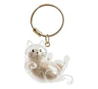 Cat Hair Keepsake Storage Box | Pet Memorial Keychain Pendant Keyring