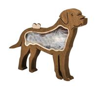 Cat Hair Keepsake, Wooden Cat Shaped Storage Box, 7.09x5.91x0.79 inches, Memorial Display, Decorative Holder for Pet Ashes Teeth Nails Bones, Puppy Kitten Doggy Animal Lovers Home Living Room Desk