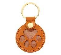 Cat Hair Key Chain, Leather Paw Key Chain, Charm Pendant Memorial Souvenir for Home Travel Ceremony Display Daily Wear Birthday Friends